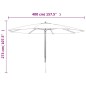 vidaXL Sonnenschirm mit Holzmast Schwarz 400x273 cm vidaXL Sonnenschirm mit Holzmast Schwarz 400x273 cm