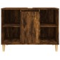 vidaXL Waschbeckenunterschrank Räuchereiche 80x33x60 cm Holzwerkstoff vidaXL Waschbeckenunterschrank Räuchereiche 80x33x60 cm Holzwerkstoff