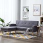 Sofa in L-Form Stoffbezug 186 x 136 x 79 cm Hellgrau Sofa in L-Form Stoffbezug 186 x 136 x 79 cm Hellgrau