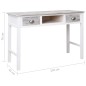 vidaXL Schreibtisch Grau 110×45×76 cm Holz vidaXL Schreibtisch Grau 110×45×76 cm Holz