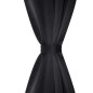vidaXL Verdunkelungsvorhänge 2 Stk. mit Metallösen 135x175 cm Schwarz vidaXL Verdunkelungsvorhänge 2 Stk. mit Metallösen 135x175 cm Schwarz