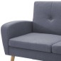 Sofa in L-Form Stoffbezug 186 x 136 x 79 cm Hellgrau Sofa in L-Form Stoffbezug 186 x 136 x 79 cm Hellgrau