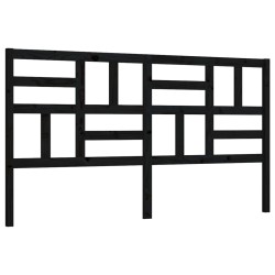 vidaXL Kopfteil Schwarz 206x4x104 cm Massivholz Kiefer
