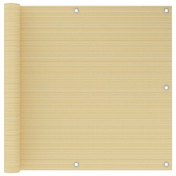 vidaXL Balkon-Sichtschutz Beige 90x300 cm HDPE 