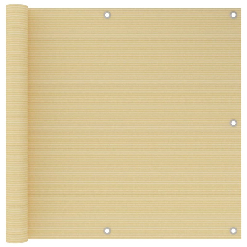 vidaXL Balkon-Sichtschutz Beige 90x300 cm HDPE vidaXL Balkon-Sichtschutz Beige 90x300 cm HDPE