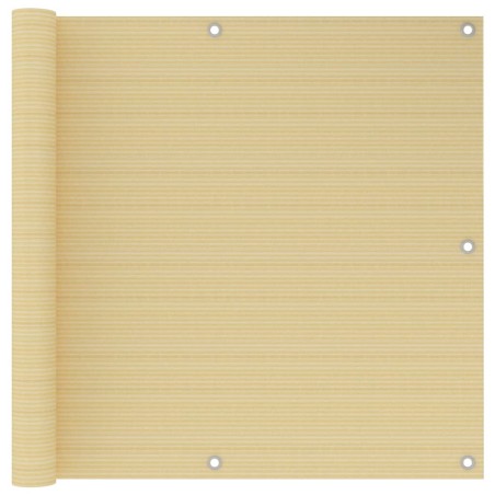 vidaXL Balkon-Sichtschutz Beige 90x300 cm HDPE 