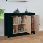 vidaXL Sideboard Schwarz 100x35x74 cm Massivholz Kiefer vidaXL Sideboard Schwarz 100x35x74 cm Massivholz Kiefer