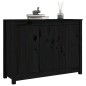 vidaXL Sideboard Schwarz 100x35x74 cm Massivholz Kiefer vidaXL Sideboard Schwarz 100x35x74 cm Massivholz Kiefer