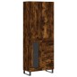 Highboard Räuchereiche 69,5x34x180 cm Holzwerkstoff Highboard Räuchereiche 69,5x34x180 cm Holzwerkstoff