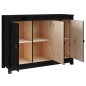 vidaXL Sideboard Schwarz 100x35x74 cm Massivholz Kiefer vidaXL Sideboard Schwarz 100x35x74 cm Massivholz Kiefer