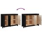 vidaXL Sideboard Schwarz 100x35x74 cm Massivholz Kiefer vidaXL Sideboard Schwarz 100x35x74 cm Massivholz Kiefer