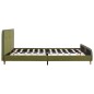 Bettgestell Grün Stoff 160 x 200 cm Bettgestell Grün Stoff 160 x 200 cm