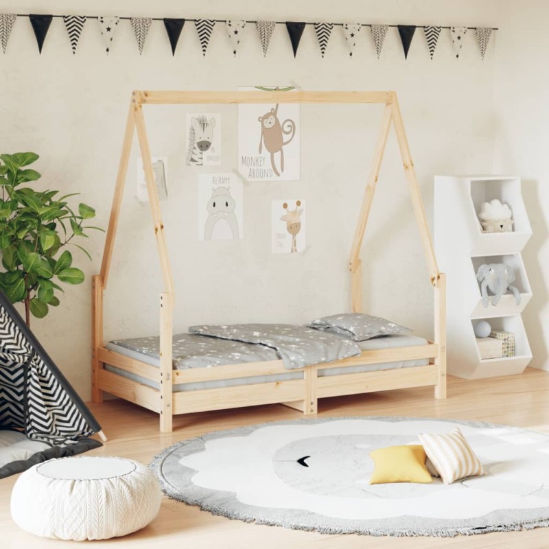 vidaXL Kinderbett 70x140 cm Massivholz Kiefer vidaXL Kinderbett 70x140 cm Massivholz Kiefer