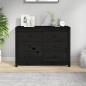 vidaXL Beistellschrank Schwarz 100x40x72 cm Massivholz Kiefer vidaXL Beistellschrank Schwarz 100x40x72 cm Massivholz Kiefer