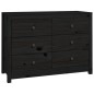 vidaXL Beistellschrank Schwarz 100x40x72 cm Massivholz Kiefer vidaXL Beistellschrank Schwarz 100x40x72 cm Massivholz Kiefer
