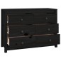 vidaXL Beistellschrank Schwarz 100x40x72 cm Massivholz Kiefer vidaXL Beistellschrank Schwarz 100x40x72 cm Massivholz Kiefer