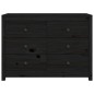 vidaXL Beistellschrank Schwarz 100x40x72 cm Massivholz Kiefer vidaXL Beistellschrank Schwarz 100x40x72 cm Massivholz Kiefer