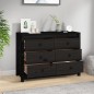 vidaXL Beistellschrank Schwarz 100x40x72 cm Massivholz Kiefer vidaXL Beistellschrank Schwarz 100x40x72 cm Massivholz Kiefer