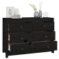 vidaXL Beistellschrank Schwarz 100x40x72 cm Massivholz Kiefer vidaXL Beistellschrank Schwarz 100x40x72 cm Massivholz Kiefer