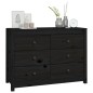 vidaXL Beistellschrank Schwarz 100x40x72 cm Massivholz Kiefer vidaXL Beistellschrank Schwarz 100x40x72 cm Massivholz Kiefer