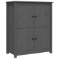 vidaXL Sideboard Grau 83x41,5x100 cm Massivholz Kiefer vidaXL Sideboard Grau 83x41,5x100 cm Massivholz Kiefer