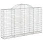 vidaXL Gabione mit Hochbogen 200x30x120/140 cm Verzinktes Eisen vidaXL Gabione mit Hochbogen 200x30x120/140 cm Verzinktes Eisen
