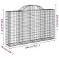 vidaXL Gabione mit Hochbogen 200x30x120/140 cm Verzinktes Eisen vidaXL Gabione mit Hochbogen 200x30x120/140 cm Verzinktes Eisen