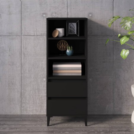vidaXL Highboard Schwarz 40x36x110 cm Holzwerkstoff