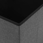 Hocker mit Stauraum 2 Stk. Dunkelgrau Leinenoptik Hocker mit Stauraum 2 Stk. Dunkelgrau Leinenoptik