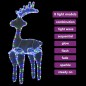 vidaXL Rentier Weihnachtsdekoration mit Mesh 306 LEDs 60x24x89 cm vidaXL Rentier Weihnachtsdekoration mit Mesh 306 LEDs 60x24x89 cm