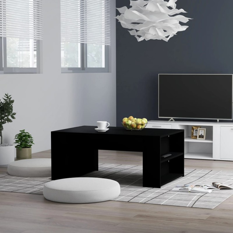 vidaXL Couchtisch Schwarz 100x60x42 cm Holzwerkstoff vidaXL Couchtisch Schwarz 100x60x42 cm Holzwerkstoff