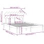 vidaXL Massivholzbett Grau 160x200 cm vidaXL Massivholzbett Grau 160x200 cm
