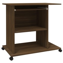 vidaXL Schreibtisch Braun Eichen-Optik 80x50x75 cm Holzwerkstoff