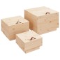 vidaXL Aufbewahrungsboxen mit Deckeln 3 Stk. Massivholz Kiefer vidaXL Aufbewahrungsboxen mit Deckeln 3 Stk. Massivholz Kiefer