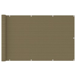 vidaXL Balkon-Sichtschutz Taupe 120x400 cm HDPE