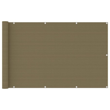 vidaXL Balkon-Sichtschutz Taupe 120x400 cm HDPE