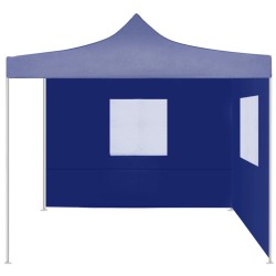 vidaXL Profi-Partyzelt Faltbar mit 2 Seitenwänden 2×2m Stahl Blau