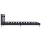 Bettgestell mit LED Schwarz Kunstleder 180×200 cm Bettgestell mit LED Schwarz Kunstleder 180×200 cm