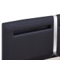 Bettgestell mit LED Schwarz Kunstleder 180×200 cm Bettgestell mit LED Schwarz Kunstleder 180×200 cm