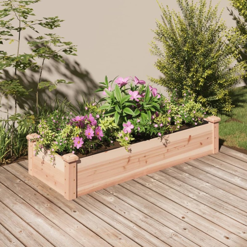 vidaXL Hochbeet mit Einsatz 120x45x25 cm Massivholz Tanne vidaXL Hochbeet mit Einsatz 120x45x25 cm Massivholz Tanne