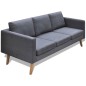 Sofa 3-Sitzer Stoff Dunkelgrau Sofa 3-Sitzer Stoff Dunkelgrau