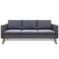 Sofa 3-Sitzer Stoff Dunkelgrau Sofa 3-Sitzer Stoff Dunkelgrau
