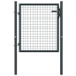 vidaXL Mesh-Gartentor Verzinkter Stahl 100 x 125 cm Grau vidaXL Mesh-Gartentor Verzinkter Stahl 100 x 125 cm Grau