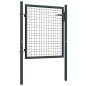 vidaXL Mesh-Gartentor Verzinkter Stahl 100 x 125 cm Grau vidaXL Mesh-Gartentor Verzinkter Stahl 100 x 125 cm Grau
