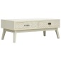 vidaXL Couchtisch mit 2 Schubladen Schnitzerei Grau 110x50x40 cm Holz vidaXL Couchtisch mit 2 Schubladen Schnitzerei Grau 110x50x40 cm Holz