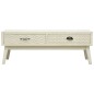 vidaXL Couchtisch mit 2 Schubladen Schnitzerei Grau 110x50x40 cm Holz vidaXL Couchtisch mit 2 Schubladen Schnitzerei Grau 110x50x40 cm Holz