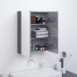 vidaXL Bad-Spiegelschrank 60x15x75 cm MDF Glänzendes Grau vidaXL Bad-Spiegelschrank 60x15x75 cm MDF Glänzendes Grau