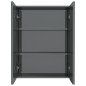 vidaXL Bad-Spiegelschrank 60x15x75 cm MDF Glänzendes Grau vidaXL Bad-Spiegelschrank 60x15x75 cm MDF Glänzendes Grau