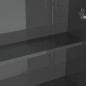 vidaXL Bad-Spiegelschrank 60x15x75 cm MDF Glänzendes Grau vidaXL Bad-Spiegelschrank 60x15x75 cm MDF Glänzendes Grau