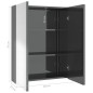 vidaXL Bad-Spiegelschrank 60x15x75 cm MDF Glänzendes Grau vidaXL Bad-Spiegelschrank 60x15x75 cm MDF Glänzendes Grau